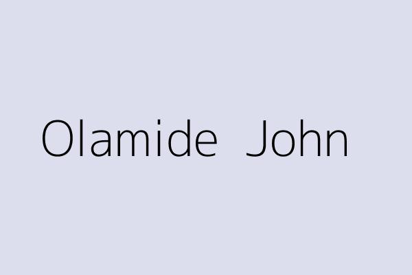 Olamide  John